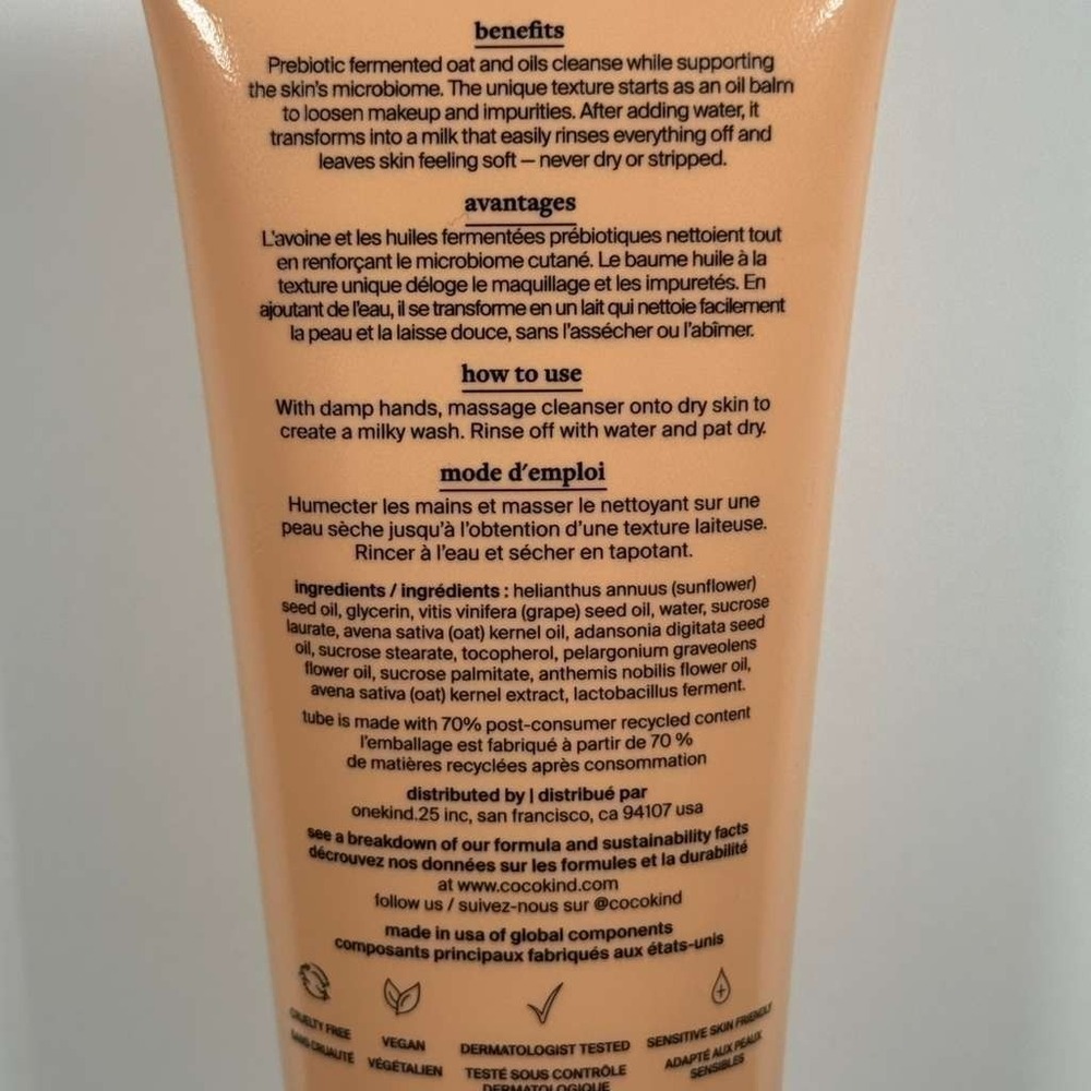 Cocokind Oil to Milk Cleanser 2.9oz Hydrating Face Wash Vegan New - Picture 4 of 5